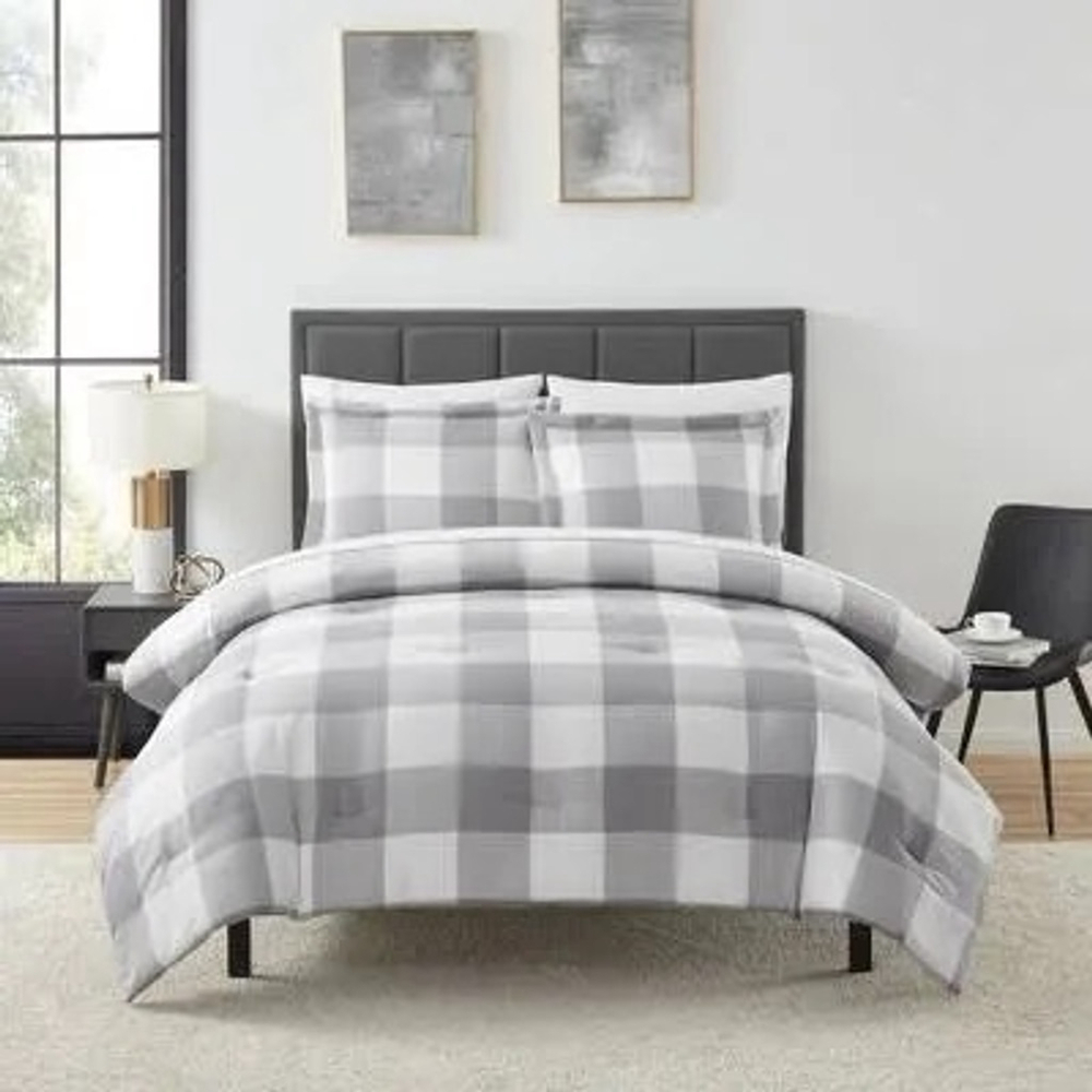 Truly Soft Everyday King/Cal King Buffalo Plaid Duvet Mini Set NWT